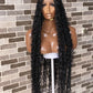 Biggie Cornrow Bohemian Knotless (100% Humanhair curls) Full Lace Base (Tara)