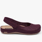 Nana by LEON- Women’s Leather Sandal- Open Heel and Velcro Ankle Strap