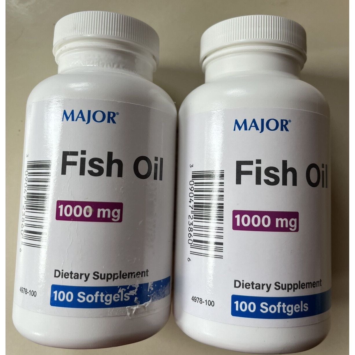 Major® Fish Oil 1000 mg – Heart &amp; Brain Health Support (100 Softgels)
