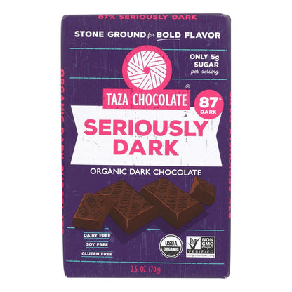 Taza Chocolate - Bar Seriously Dark (Pack of 10) 2.5 Oz