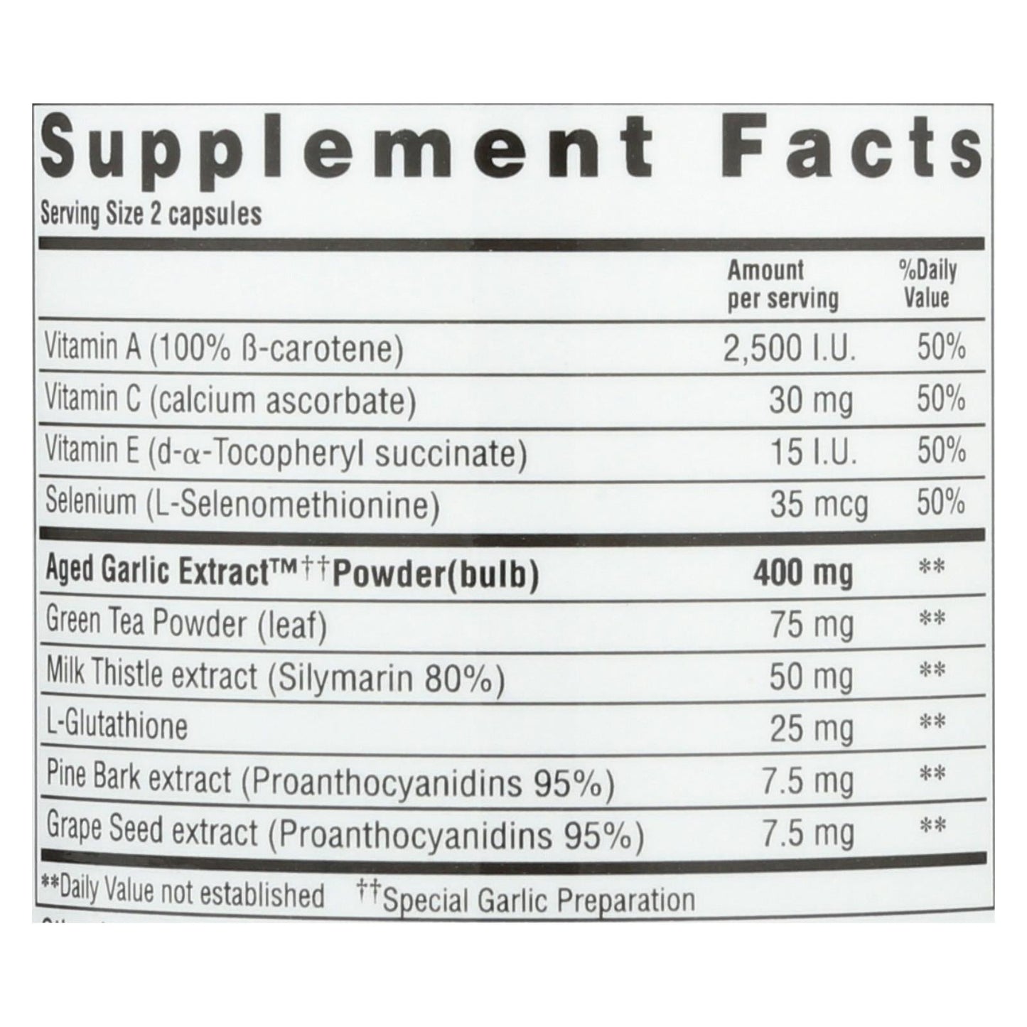 Kyolic Aged Garlic Extract Detox & Anti-Aging - 200 Capsules