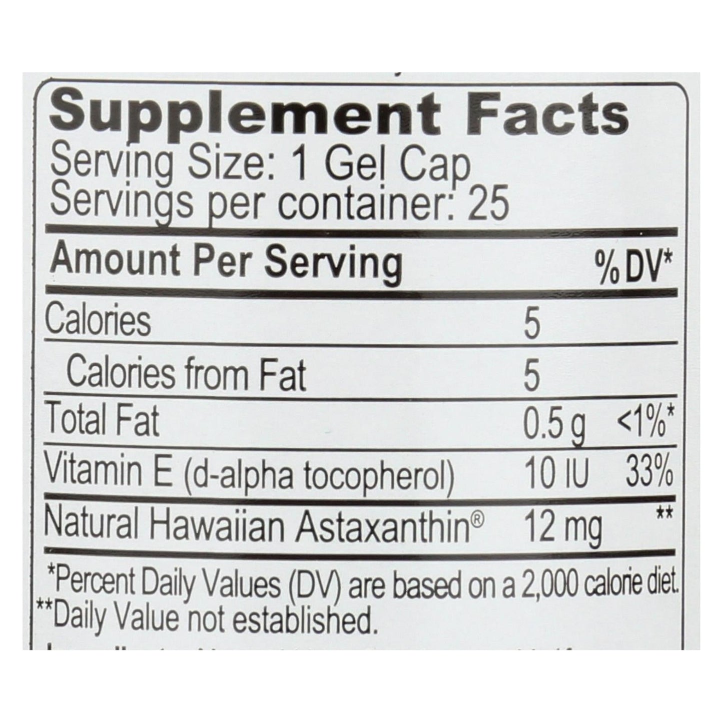 Nutrex Hawaii Bioastin Hawaiian Astaxanthin - 250mg Gel Caps (Pack of 25)