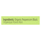 Spicely Organics Black Peppercorns, Case of 6, 0.45 Oz. Each