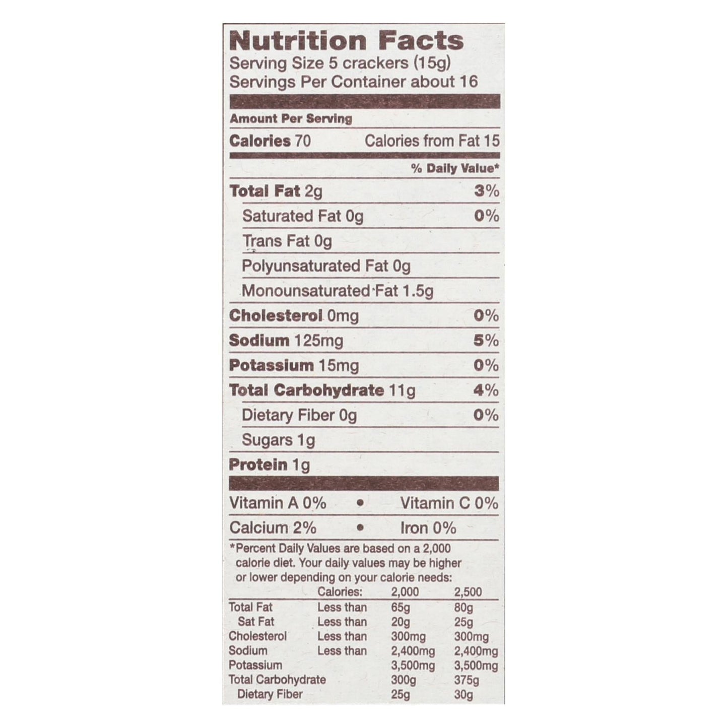 Back To Nature Classic Round Safflower Oil & Sea Salt Crackers, 8.5 Oz. (Pack of 6)
