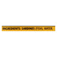 Season Brand Sardines In Water - No Salt Added, 4.375 Oz. (12/Case)