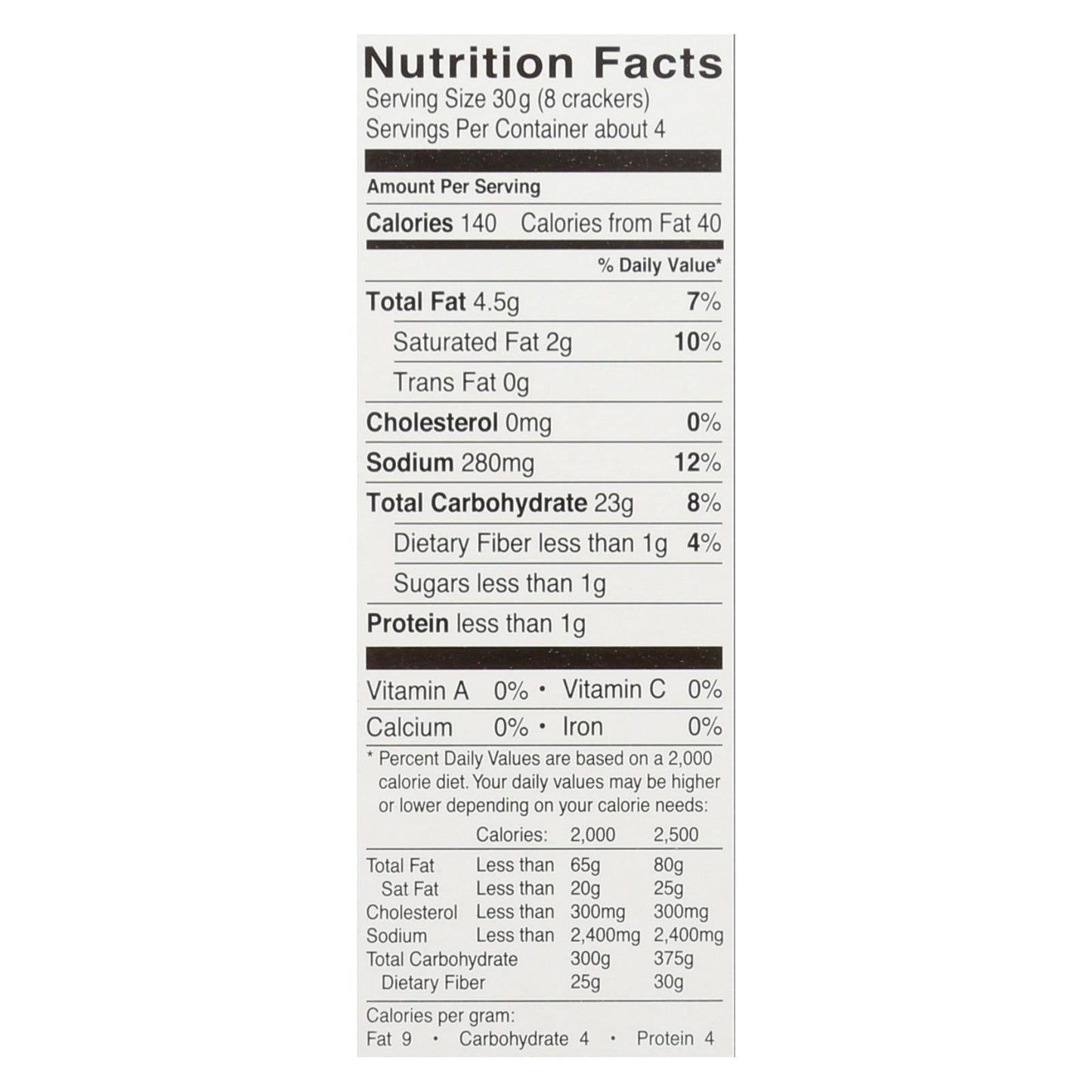 Glutino Original Gluten-Free Crackers, 4.4 oz, Pack of 6