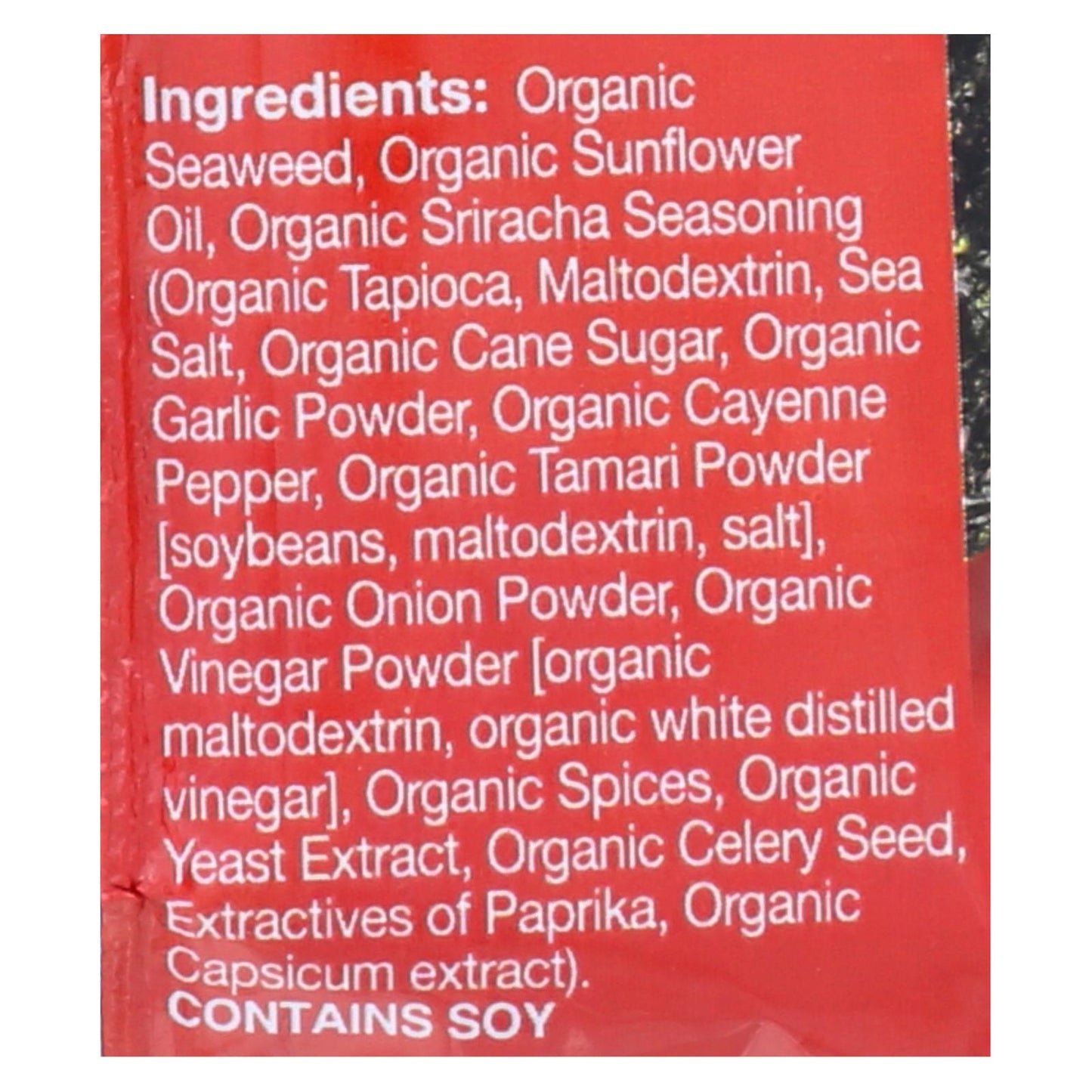 Ocean's Halo Sriracha Seasoned Seaweed, 12-Pack of .14 oz Bags