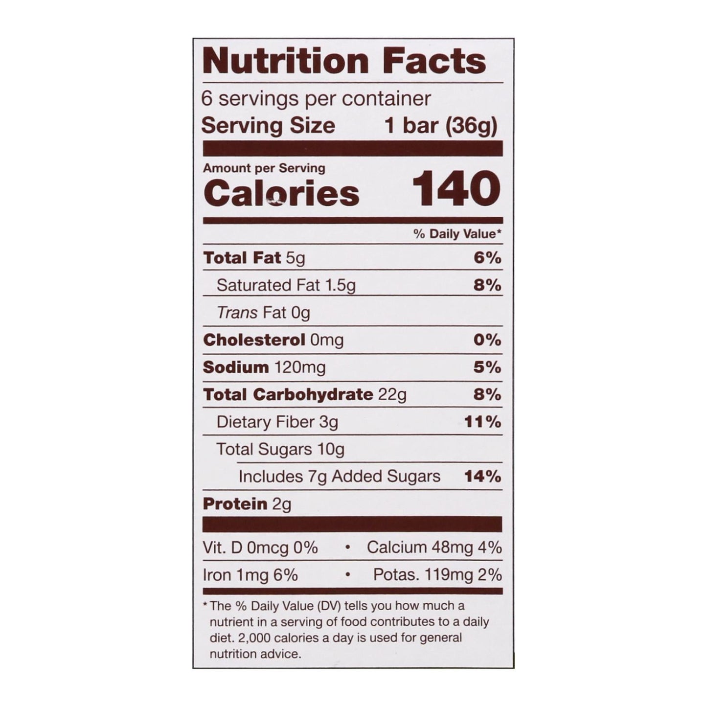 Nature's Bakery Chocolate Oat Baked-in Bars (Pack of 6 - 6/1.27oz)