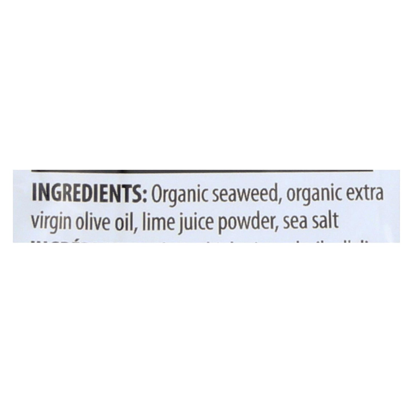 Seasnax Organic Seaweed - Lime - Case of 12 - 0.36 Oz