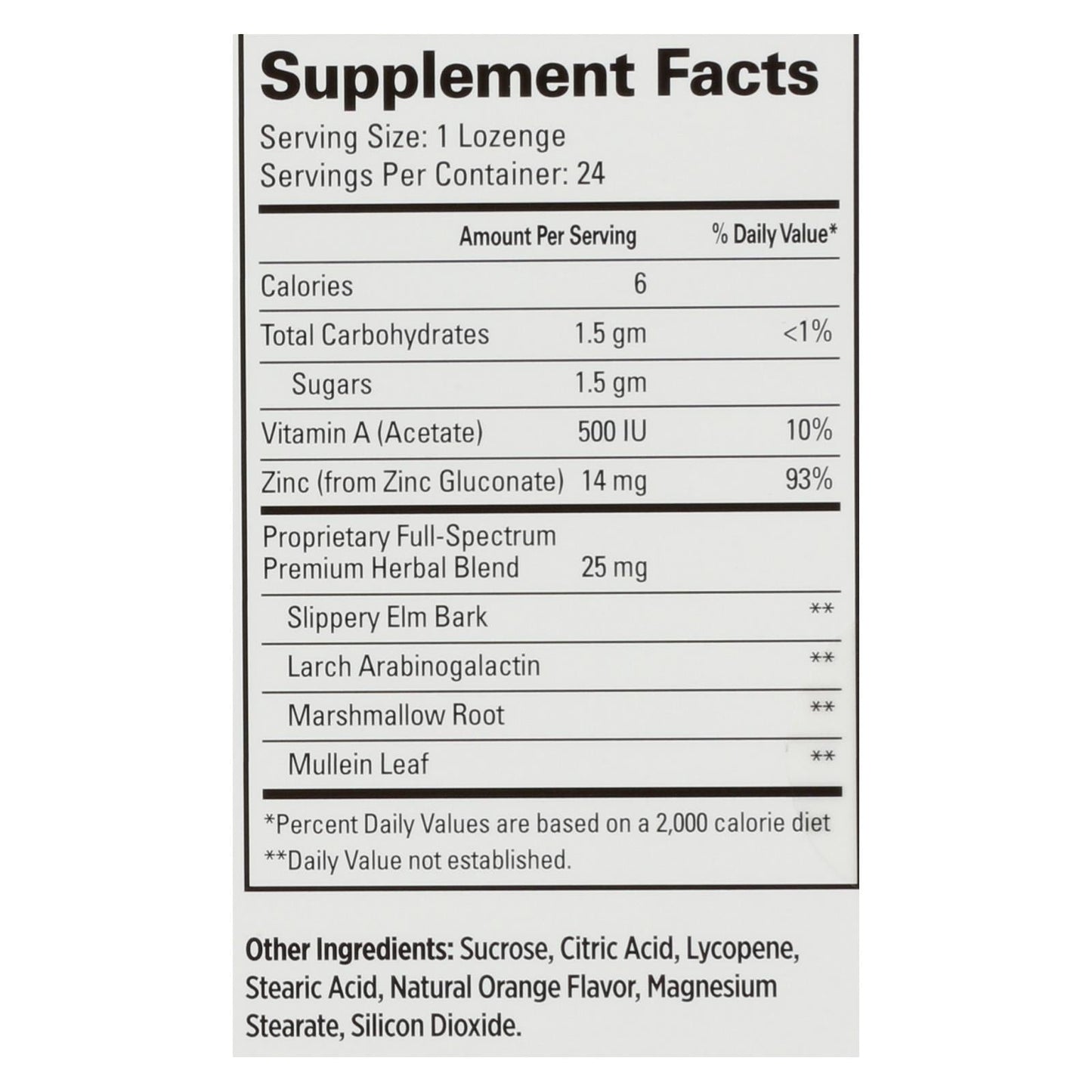 Quantum Therazinc Cold Season Plus Lozenges Orange, 14 mg - 24 Lozenges
