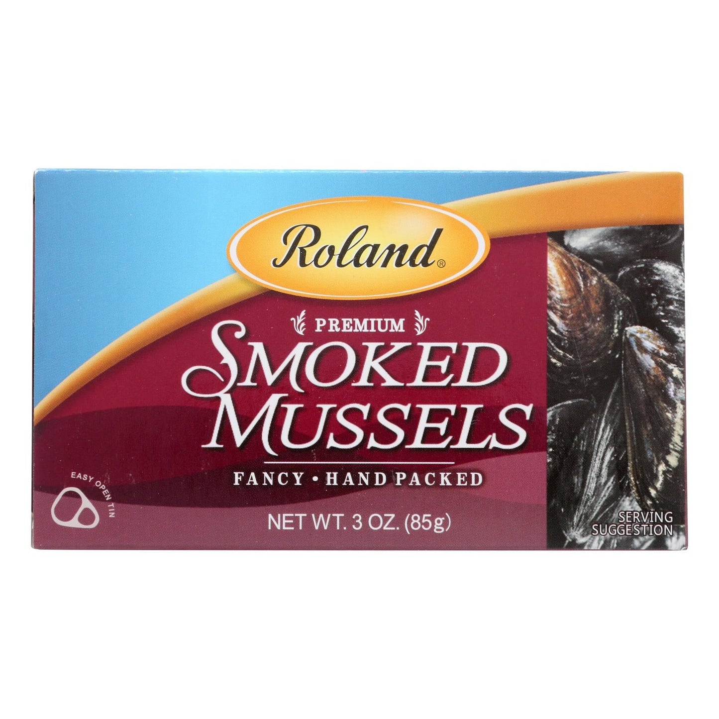 Roland Premium Smoked Mussels - Case of 10 - 3 Oz Pack