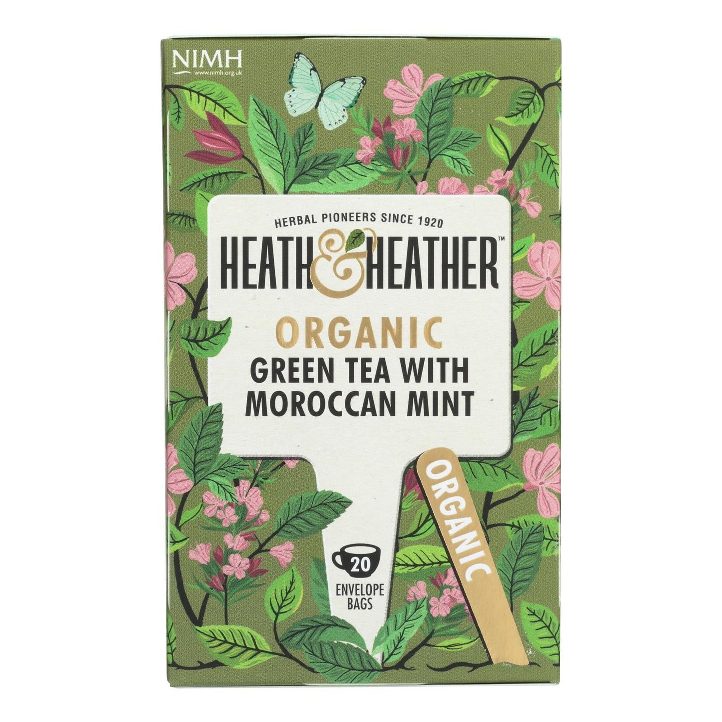 Heath & Heather Green Tea with Maracuja Mint - 20 Count - Case of 6