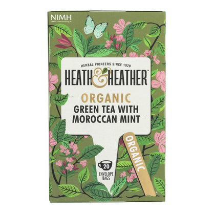 Heath & Heather Green Tea with Maracuja Mint - 20 Count - Case of 6
