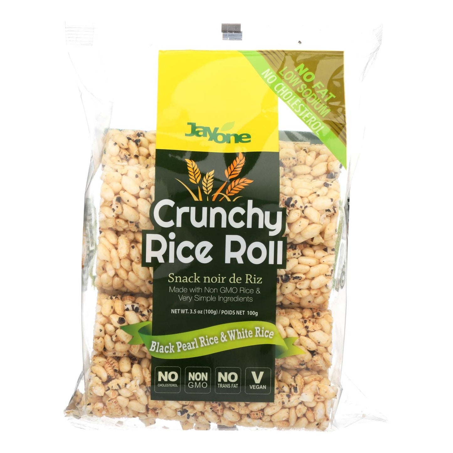 Jayone Black Pearl Crunch Rice Roll - Pack Of 12 - 3.5 Oz