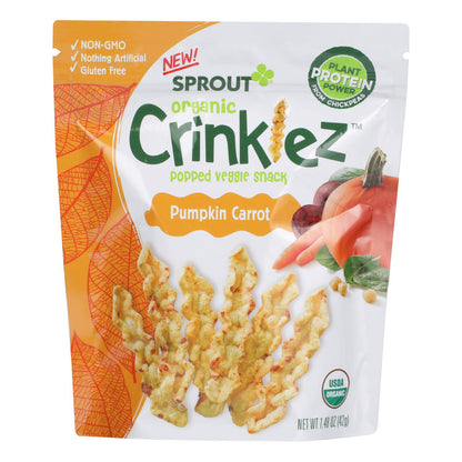 Sprout Pumpkin Carrot Crinklez - 6 Packs of 1.48 oz