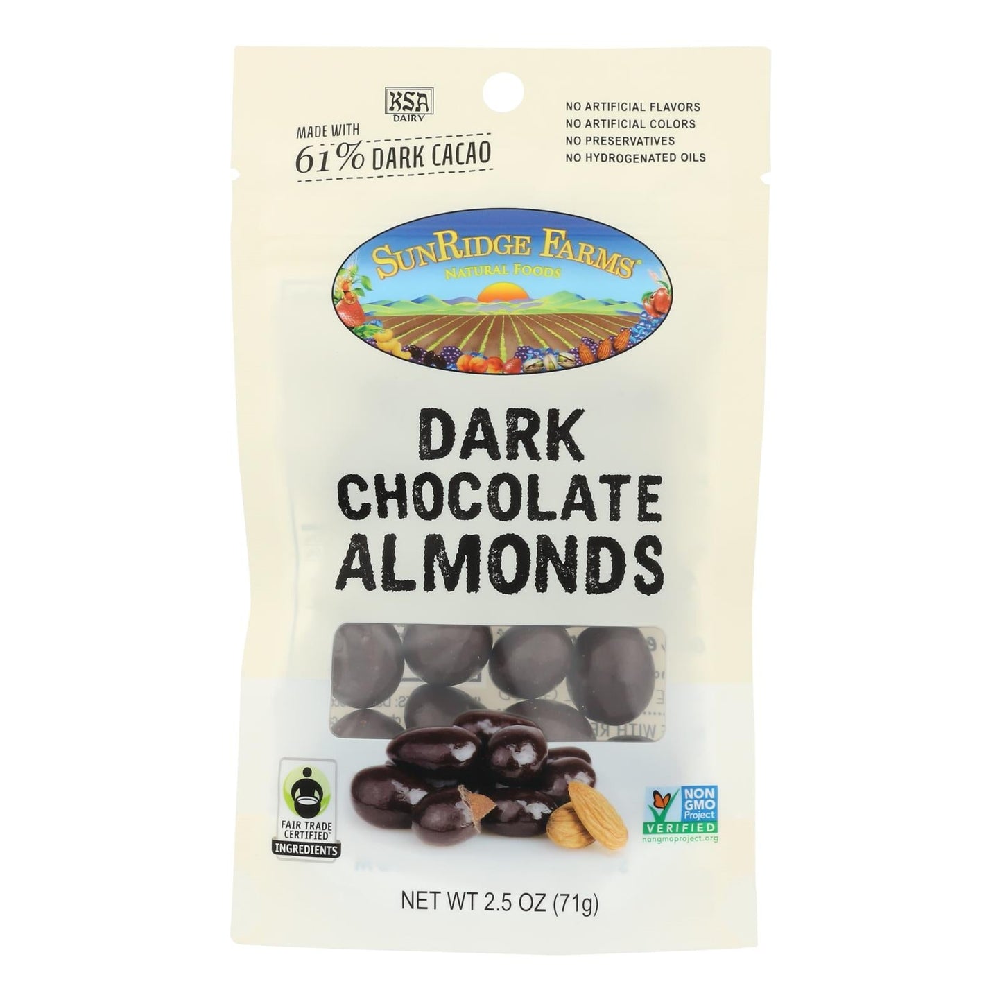 Sunridge Farms Decadent Dark Chocolate Covered Almonds, 8-Count 2.5 oz Bags