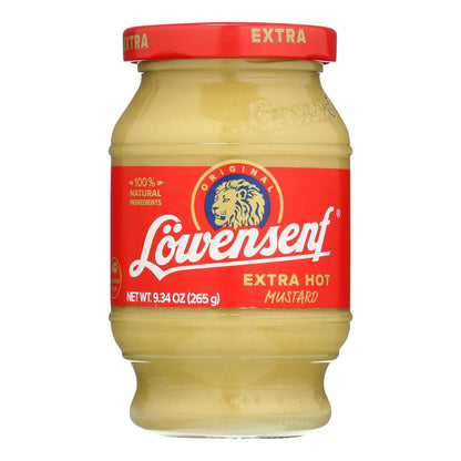Lowensenf Hot Mustard, Authentic German, 9.3 oz, Pack of 6