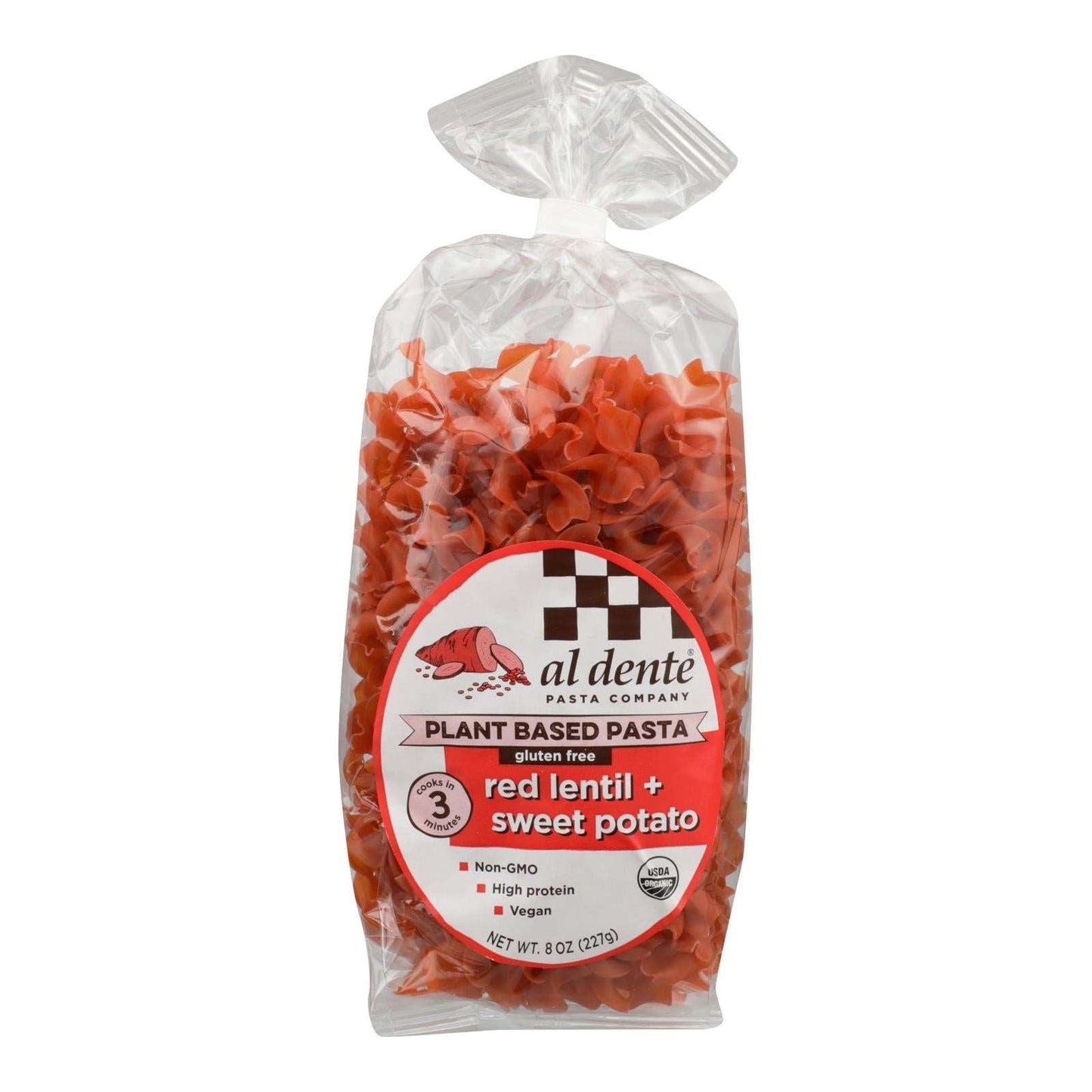 Al Dente - Og2 Lentil Sweet Potato Pasta (Pack of 6 - 8 Oz)