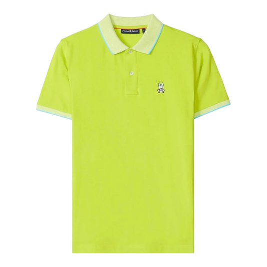 Psycho Bunny Northlake Jersey Polo Men Polo Shirt Lime Punch