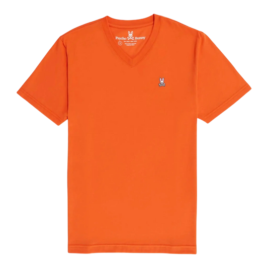 Psycho Bunny Classic V-Neck Men Big and Tall T-Shirt Tigerlily