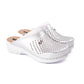 Pandora III by LEON- Women’s Leather Clogs- Gel Insole & Perforated Leather for Breathability