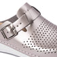 Nora IV by LEON– Women’s Leather Clogs- Adjustable Buckle with Removable Gel-Insole