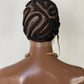 Baldie Cornrow Full Lace Wig, Natural Color, Medium Brown Full Lace