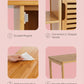 Bamboo 4 Tier Floor Cabinet with Doors, Freestanding Storage