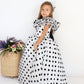 Orchid Black and White Party Dress