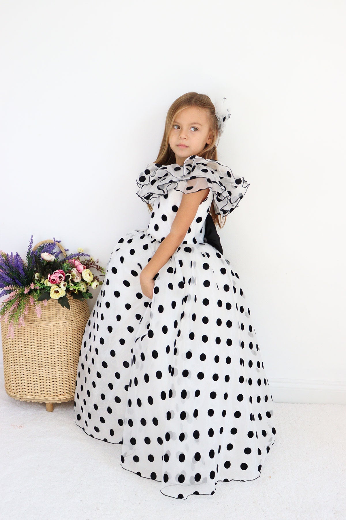 Orchid Black and White Party Dress