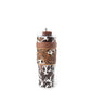 Wide Wyoming Tumbler In Brown and White