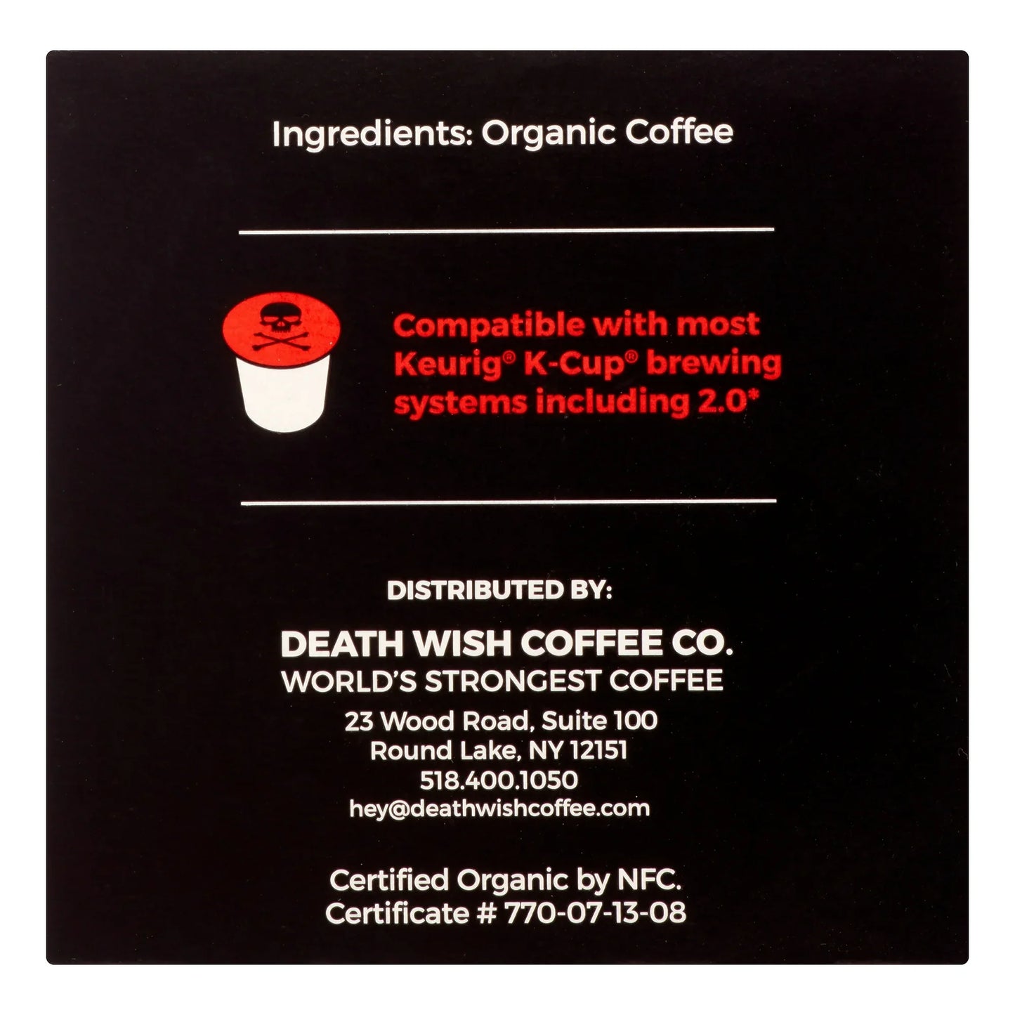 Death Wish Coffee - Strongest Single Serve Cups (Pack of 6-10 Ct.)