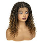 Short Boho Knotless Braids Bob Wig with Curly Ends | Full Lace