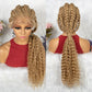 Braided Ponytail Wig | Kinky Curly Lace Front with Baby Hair