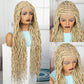 36" Long 613 Blonde Knotless Box Braids Wig | Full Lace Frontal Twist
