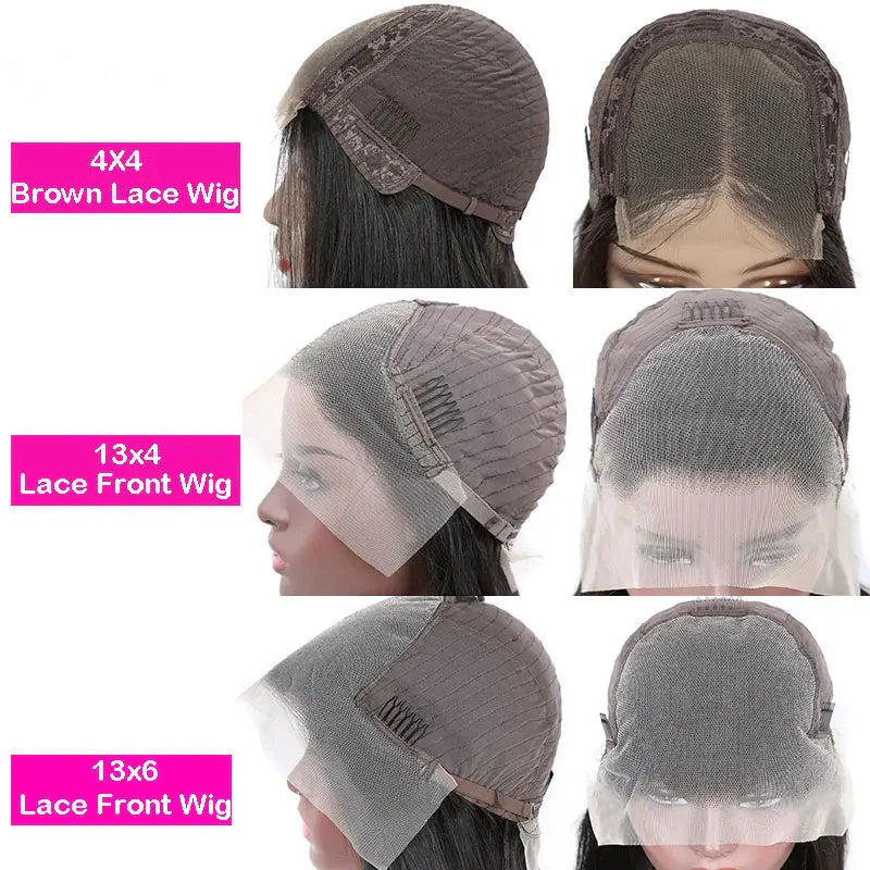 13x6 Lace Frontal Human Hair Wig | Straight Brazilian Remy Hair | Natural Black | 150%/180% Density | Pre-Plucked