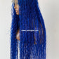 Bohemian Knotless Braid Wig (100% Human Hair Curls) Full Lace - Tara Blue