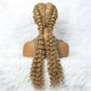 Curly Water Wave Braided Wig | Lace Front Cornrow Twist Style