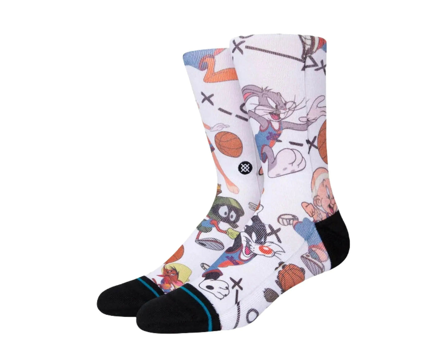 Stance x Space Jam Tune Conversational Crew Socks White