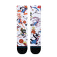 Stance x Space Jam Tune Conversational Crew Socks White