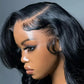 Brazilian 250% Density Short Bob Body Wave Wig | 13x4 HD Transparent Lace Front & 4x4 Lace Closure Human Hair (Pre-Plucked for Women)