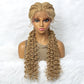 Curly Water Wave Braided Wig | Lace Front Cornrow Twist Style