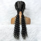 Curly Water Wave Braided Wig | Lace Front Cornrow Twist Style