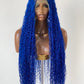 Bohemian Knotless Braid Wig (100% Human Hair Curls) Full Lace - Tara Blue
