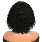 Highlight Honey Blonde Jerry Curly Pixie Bob Wig with Bangs | Full Machine Made Human Hair