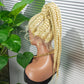 24" Box Braids 360 Lace Front Wig | Ponytail Style | Baby Hair | Synthetic African Braiding Hair
