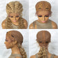 Curly Water Wave Braided Wig | Lace Front Cornrow Twist Style