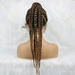 24" Box Braids 360 Lace Front Wig | Ponytail Style | Baby Hair | Synthetic African Braiding Hair