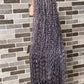 100% Human Hair Bohemian Knotless Braid Wig, Gray Color, Waist Length - (TARA GERY)