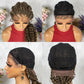 Braided Ponytail Wig | Kinky Curly Lace Front with Baby Hair
